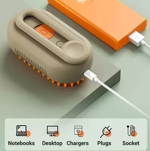 CEPILLO PARA MASCOTAS A VAPOR RECARGABLE